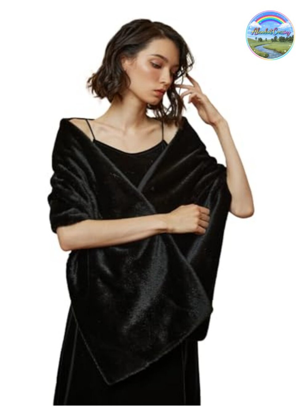 Faux Fur Shawl Wrap Stole Scarf Winter Bridal Wedding Cover Up